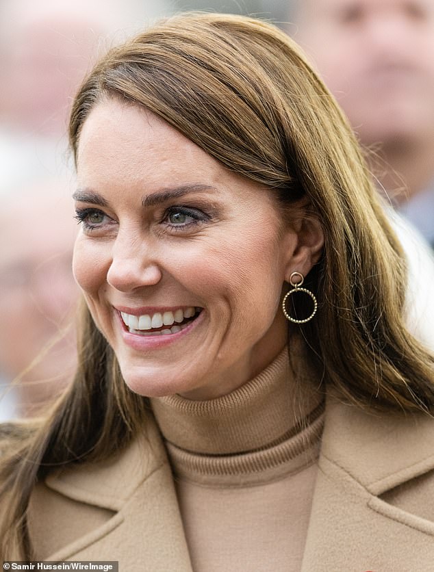 Kate showcased her Accessorize Twisted Circle Drop Earrings for the sixth time during an official visit to Scarborough in November 2022