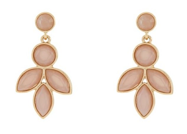 She accessorised with Accessorize's Polly Petal Earrings, £8, featuring pink gem details resembling blooms