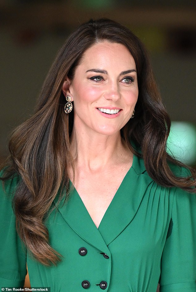 Kate looked particularly radiant for a visit to the Anna Freud Centre in London in May 2023