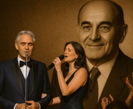 In a profoundly moving moment, Andrea Bocelli and his wife Veronica stepped onto the stage hand in hand to perform Time to Say Goodbye — a powerful tribute to Andrea’s late father, Alessandro Bocelli. As Andrea’s rich tenor intertwined with Veronica’s soft harmonies, a photo of his father appeared behind them, turning the concert into something far more intimate than anyone expected. The 50,000-strong crowd rose in silence, many in tears, swept away by a farewell that spoke straight to the soul. This wasn’t just a song — it was a son’s love made eternal. Full video below 👇👇👇
