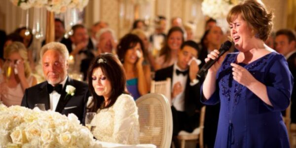 “I’ve waited a lifetime for this moment…” – Susan Boyle whispered as she stepped onto the stage, and within seconds, the entire room fell silent. Tears, Whispers & One Stunning Voice: Susan Boyle steals the show at Tom Jones & Priscilla Presley’s surprise wedding – but wait… why weren’t certain people invited? In a fairytale ceremony nobody saw coming, the legendary couple tied the knot in front of a small circle of handpicked guests — and just when the emotion peaked, Susan’s voice soared through the air like a prayer. Goosebumps. Tears. Applause. But as the last note faded, the gossip began. From missing family faces to whispered feuds straight out of vintage Hollywood tabloids, not everything at this wedding was as dreamy as it seemed. Was it the most magical “I do”… or a powder keg in designer heels? WATCH THE VIDEO and decide for yourself.