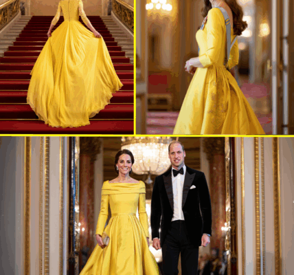 Princess Catherine STEALS THE SPOTLIGHT: Radiant in Bold Yellow Gown and Queen’s Iconic Earrings at Buckingham Palace Dinner — But One Unexpected Detail Following King Charles’ Big Reveal Left Guests Stunned