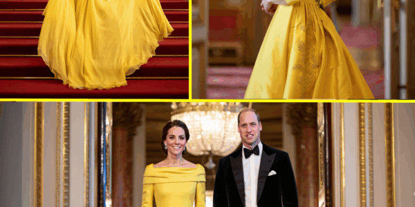 Princess Catherine STEALS THE SPOTLIGHT: Radiant in Bold Yellow Gown and Queen’s Iconic Earrings at Buckingham Palace Dinner — But One Unexpected Detail Following King Charles’ Big Reveal Left Guests Stunned
