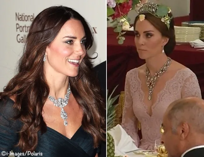 The Duchess Shines in Marchesa & Shimmering New Jewels for State Dinner – What Kate Wore