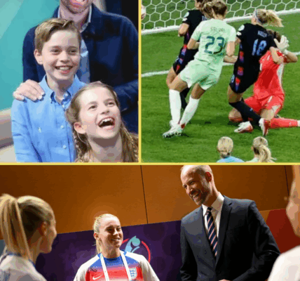 LOOK WHO’S HERE! William Brings the Little Royals to Cheer at the Women’s Euro Final