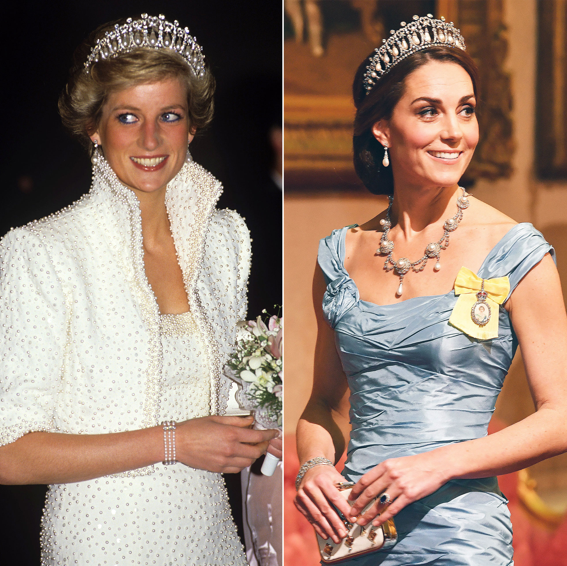 Princess Diana's Jewelry Worn by Kate Middleton, Meghan Markle: Pics | Us  Weekly