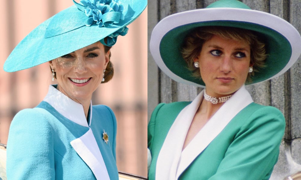 Looks Familiar? Princess Kate Pays Tribute To Diana During Trooping the  Colour