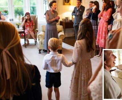 Royals are often seen at grand ceremonies, but on Princess Anne’s birthday, the grandeur was replaced with something far more moving. In a sunlit Middleton living room, Anne took a quiet breath, smiled, and said: “Let me sing a song… to share this joy with all of you”  Her voice rose — steady, warm, filled with love — as Kate Middleton and little George looked on, their faces glowing with admiration
