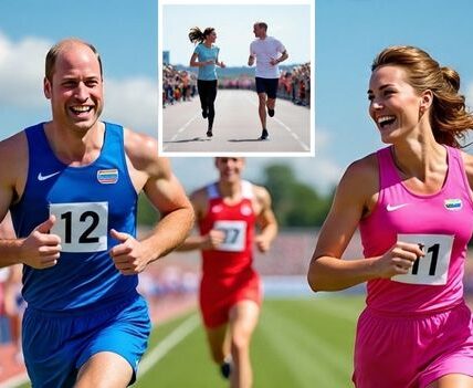 THE ROYALS THAT RUN TOGETHER, STAY TOGETHER! In an unexpected twist at a charity event, Prince William and Princess Kate laced up their sneakers and ran side by side in a surprise public race — and they looked happier than ever!