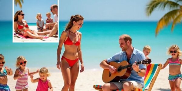 Royal Heatwave! Princess Kate Turns Heads in Sexy Bikini as Prince William Sings With the Kids on Tropical Getaway!   Who says royalty can’t have fun in the sun?