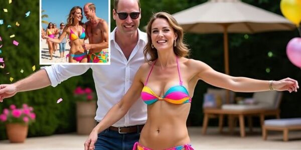 Princess Kate STUNS in Colorful Bikini While Dancing with Prince William – Royal Fans Can’t Believe Their Eyes!