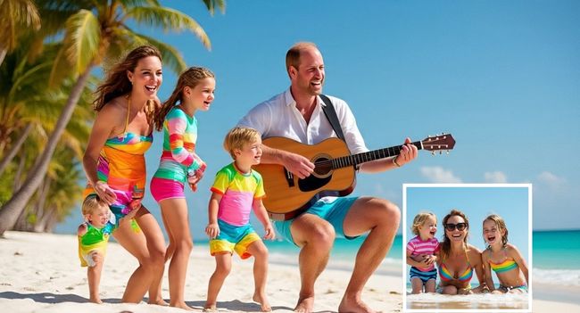 Princess Kate Wears Daring Bikini and Sings Joyfully with Prince William and the Kids — The Royal Family Can’t Contain Their Excitement!   A scene straight out of a royal fairytale — but with a splash of summer fun!