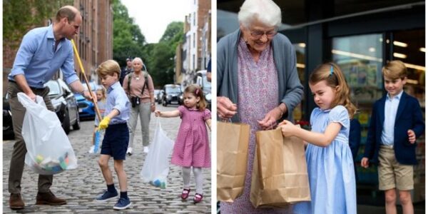 The Wind Was Gentle, the Sky Grey With Spring Haze, and Along the Edges of a Quiet English Park, Dozens of Volunteers Worked to Clear Litter on UK Labour Day — Among Them, a Future King and Two Young Royals in Wellington Boots. Prince William Walked Beside George With Purpose, Offering Smiles and Thanks to Locals. But It Was Charlotte, A Few Steps Behind, Who Paused, Noticed Something Everyone Else Missed, and Took an Action So Subtle, So Human, That One Elderly Volunteer Whispered, ‘That Wasn’t a Princess — That Was Just a Very Kind Girl.’