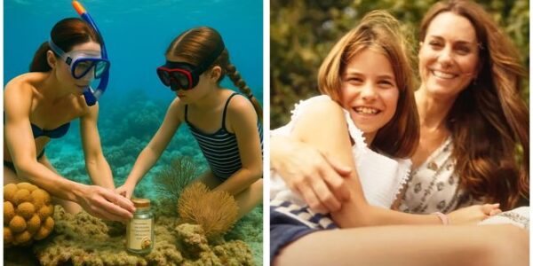 Kate Middleton slipped into the sea with Princess Charlotte, laughing like any mother on holiday — but beneath those calm waters lay a gift planned weeks in advance. A tribute, a message, a secret between mother and daughter. No royal announcement was ever made… yet when photos of what Charlotte found began to surface, the world couldn’t stop talking — or crying.