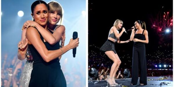 Meghan Markle shocked the crowd at Taylor Swift’s sold-out concert when she made a surprise appearance — walking onto the stage just as the singer launched into one of her biggest hits. Fans screamed in disbelief as the Duchess of Sussex not only waved to the audience but also joined in on the chorus, sharing the microphone with Swift in the unexpected moment. Social media exploded in minutes, with videos racking up millions of views. As soon as the show ended, Taylor met up with Meghan again and made a very special gesture as she left, leaving Meghan speechless