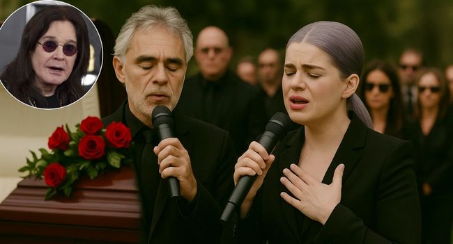 Kelly Osbourne’s “Papa Don’t Preach” Reimagined: A Daughter’s Goodbye to Ozzy.  At Ozzy Osbourne’s Emotional Farewell at Royal Albert Hall, Kelly Osbourne Delivered a Haunting, Reimagined Version of “Papa Don’t Preach”—But This Time, It Wasn’t About Rebellion. Joined by Andrea Bocelli, Whose Soaring Vocals Added Depth and Grace, the Performance Became a Tender Goodbye From Daughter to Father. Gone Were the Pop Beats; In Their Place, a Solemn Piano and New Lyrics Reflecting Love, Regret, and Healing. Kelly’s Final Whispered Line, “Papa, I’m Coming Home Too… but Not Yet,” Echoed Through the Hall.