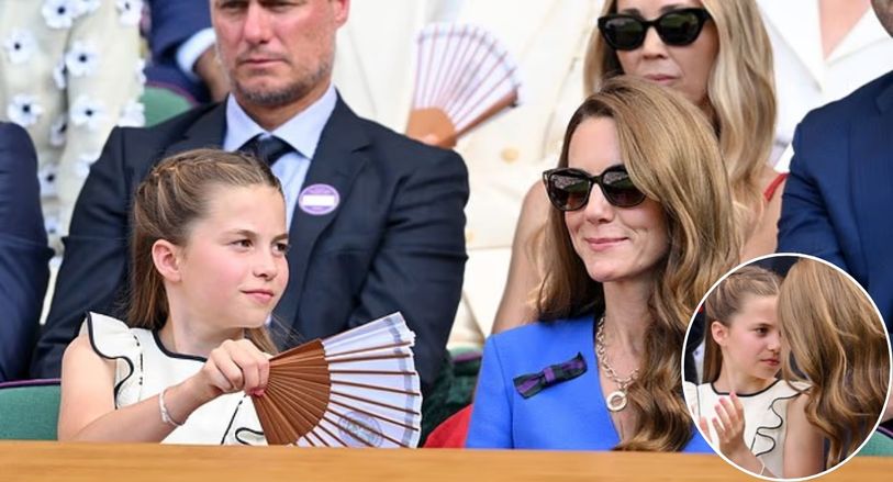 “Mommy, Are You Ok?” – Princess Charlotte’s Sweet Wimbledon Moment Melts Millions of Hearts  In the Middle of Wimbledon’s Scorching Summer Heat, All Eyes Were on the Princess of Wales — Until a Tiny Voice Stole the Spotlight. As Catherine Dabbed Her Forehead in the Royal Box, Princess Charlotte Leaned In, Concern Etched on Her Face, and Whispered, “Mommy, Are You Ok?”