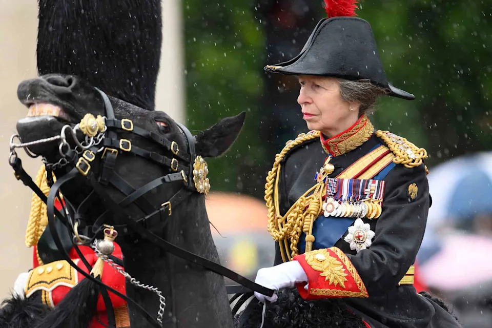 Princess Anne Expertly Handles Rambunctious Horse During Trooping the  Colour Parade