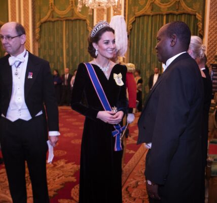 OMG! Catherine Utmost Glamour In Glittering McQueen Gown & The Most Expensive Diamond Necklace In the World Inherited from the Late Queen