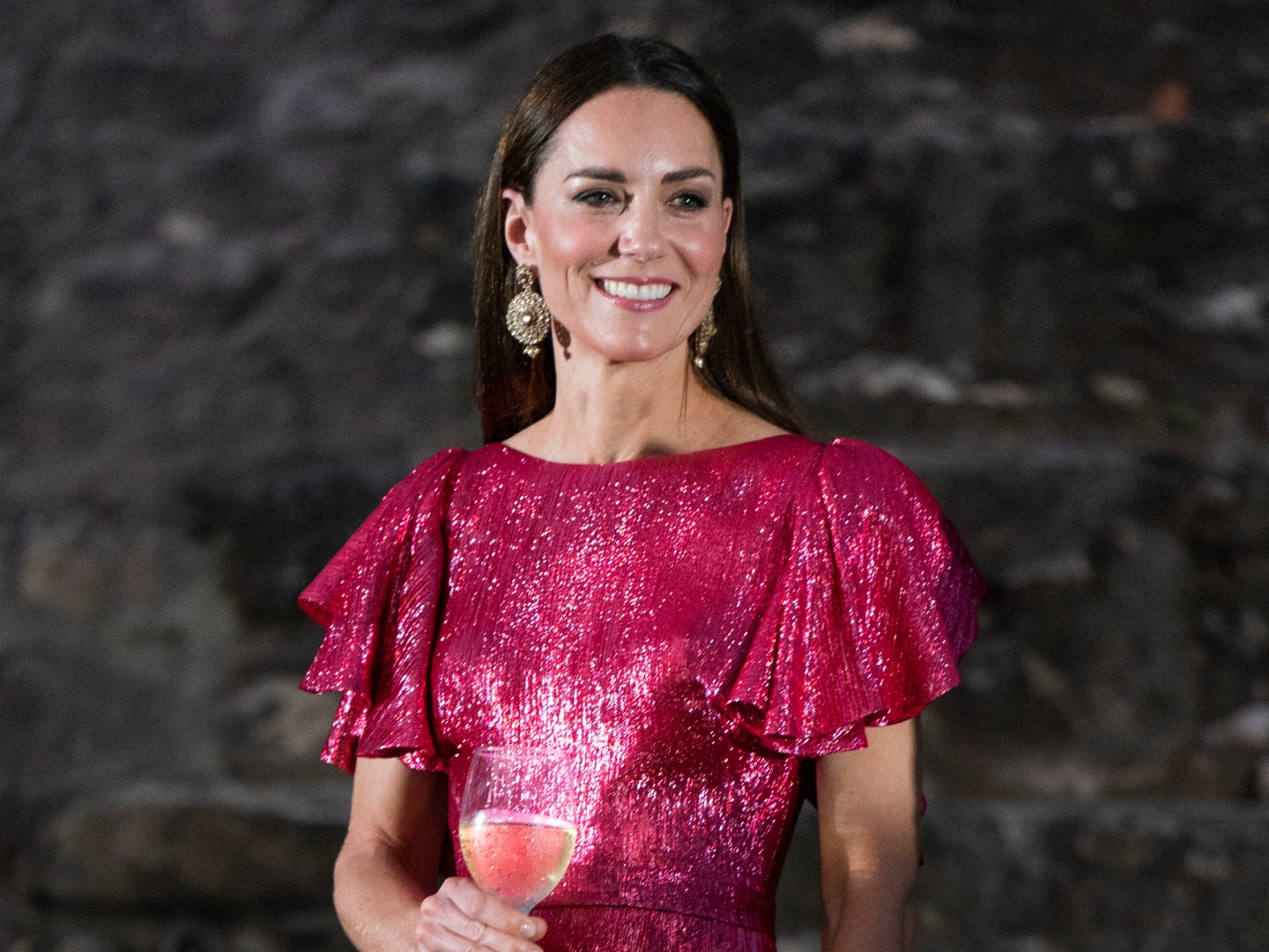 CAHAL PECH, BELIZE - MARCH 21: Catherine, Duchess of Cambridge attends a special reception hosted by the Governor General of Belize in celebration of Her Majesty The Queen’s Platinum Jubilee on March 21, 2022 in Cahal Pech, Belize. The event was held at the Mayan ruins at Cahal Pech, and celebrated the very best of Belizean culture.