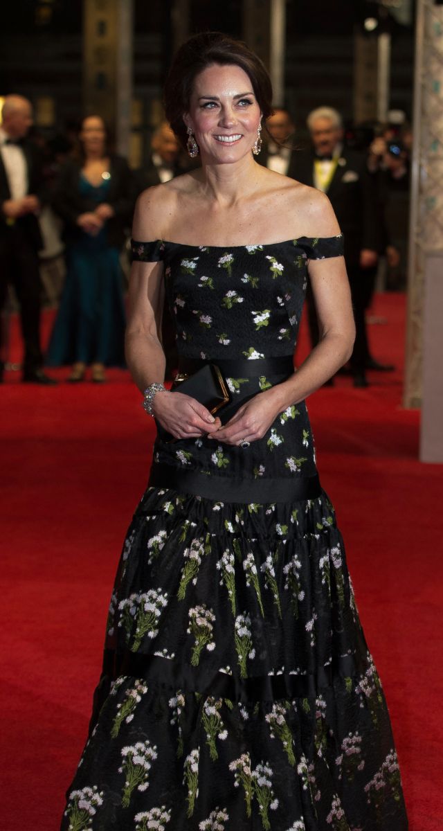 Britain's Catherine, Duchess of Cambridge arrives to attend the BAFTA British Academy Film Awards at the Royal Albert Hall in London on February 12, 2017. - The British Academy of Film and Television Arts supports, develops and promotes the art forms of the moving image by identifying and rewarding excellence, inspiring practitioners and benefiting the public.