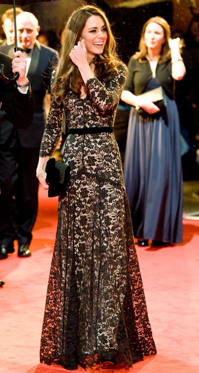 LONDON, ENGLAND - JANUARY 08: Catherine, Duchess of Cambridge attends the UK premiere of War Horse at the Odeon Leicester Square on January 8, 2012 in London, England.