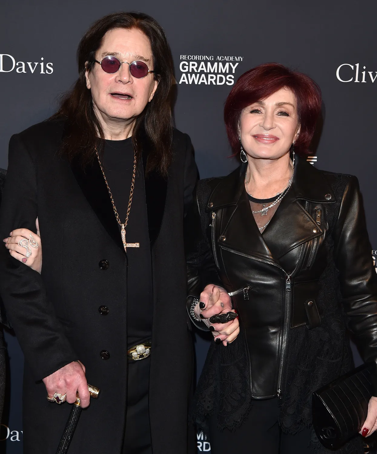 Ozzy Osbourne and Sharon Osbourne on Jan. 25, 2020, in Beverly Hills, Calif.