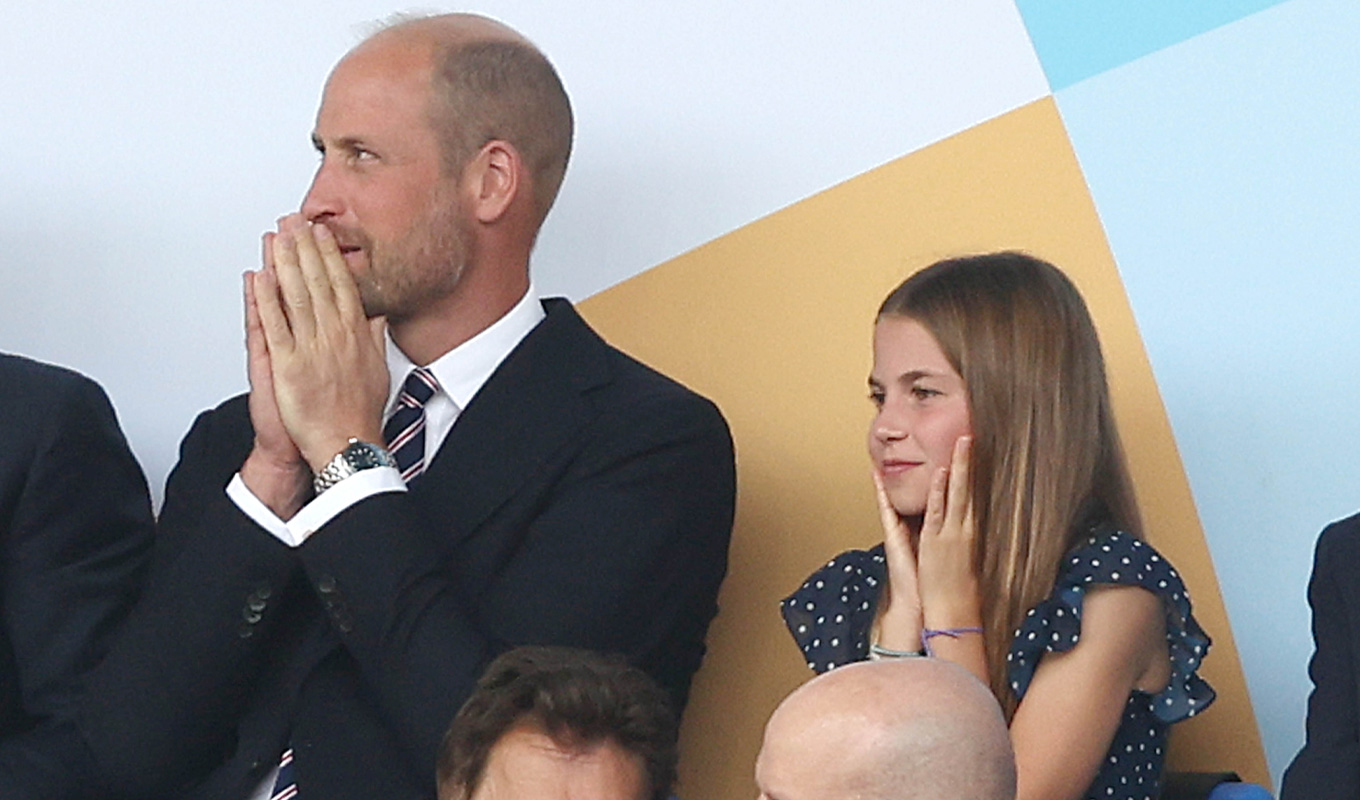 prince william and princess charlotte at UEFA Euro final