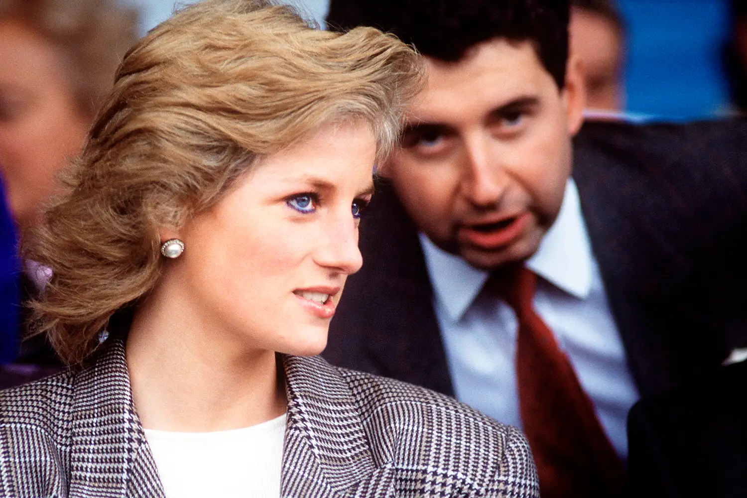 Princess Diana With Her Private Secretary Patrick Jephson At The Burghley Horse Trials Stamford, Lincolnshire