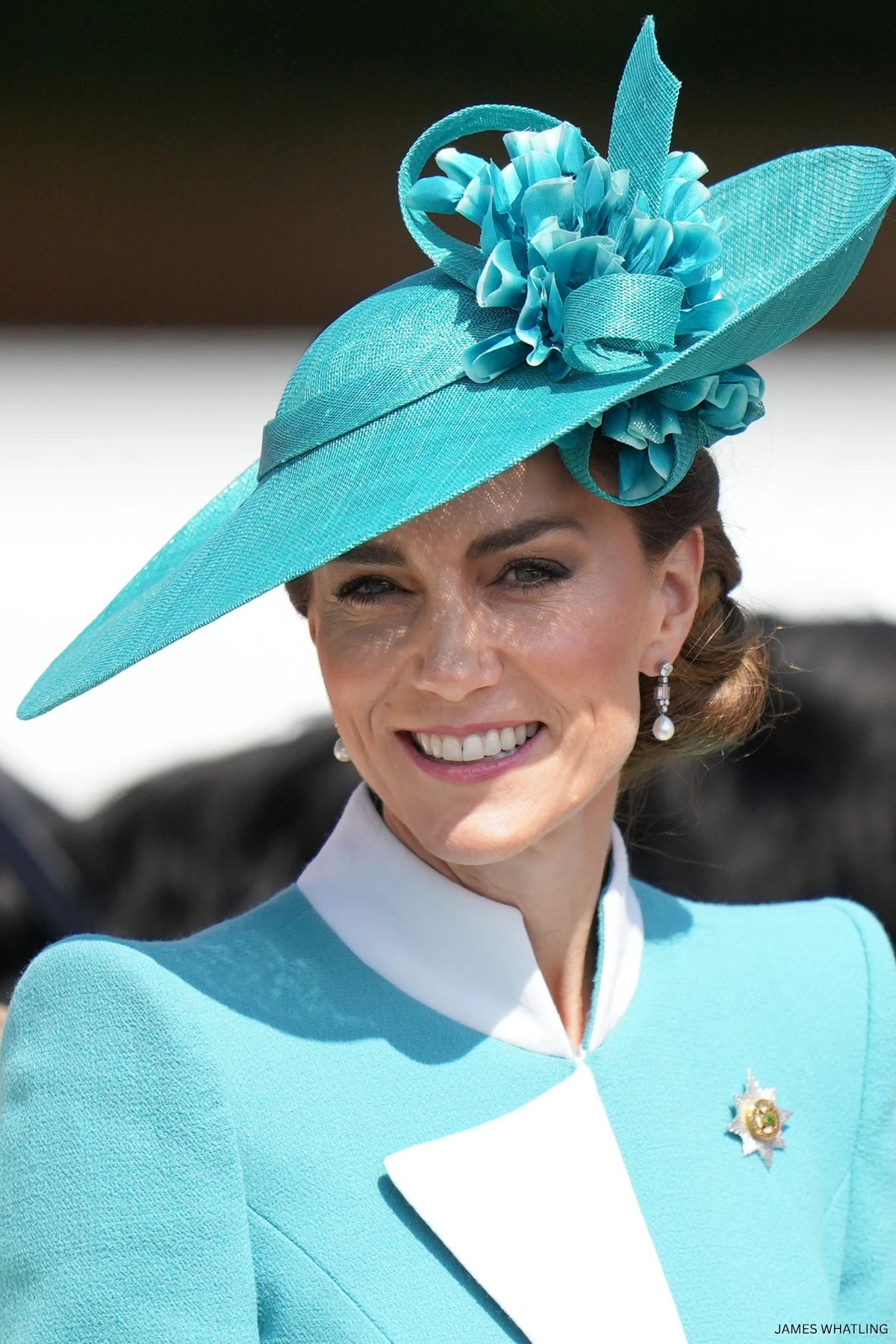 Kate Middleton Stuns in Teal Catherine Walker at Trooping the Colour