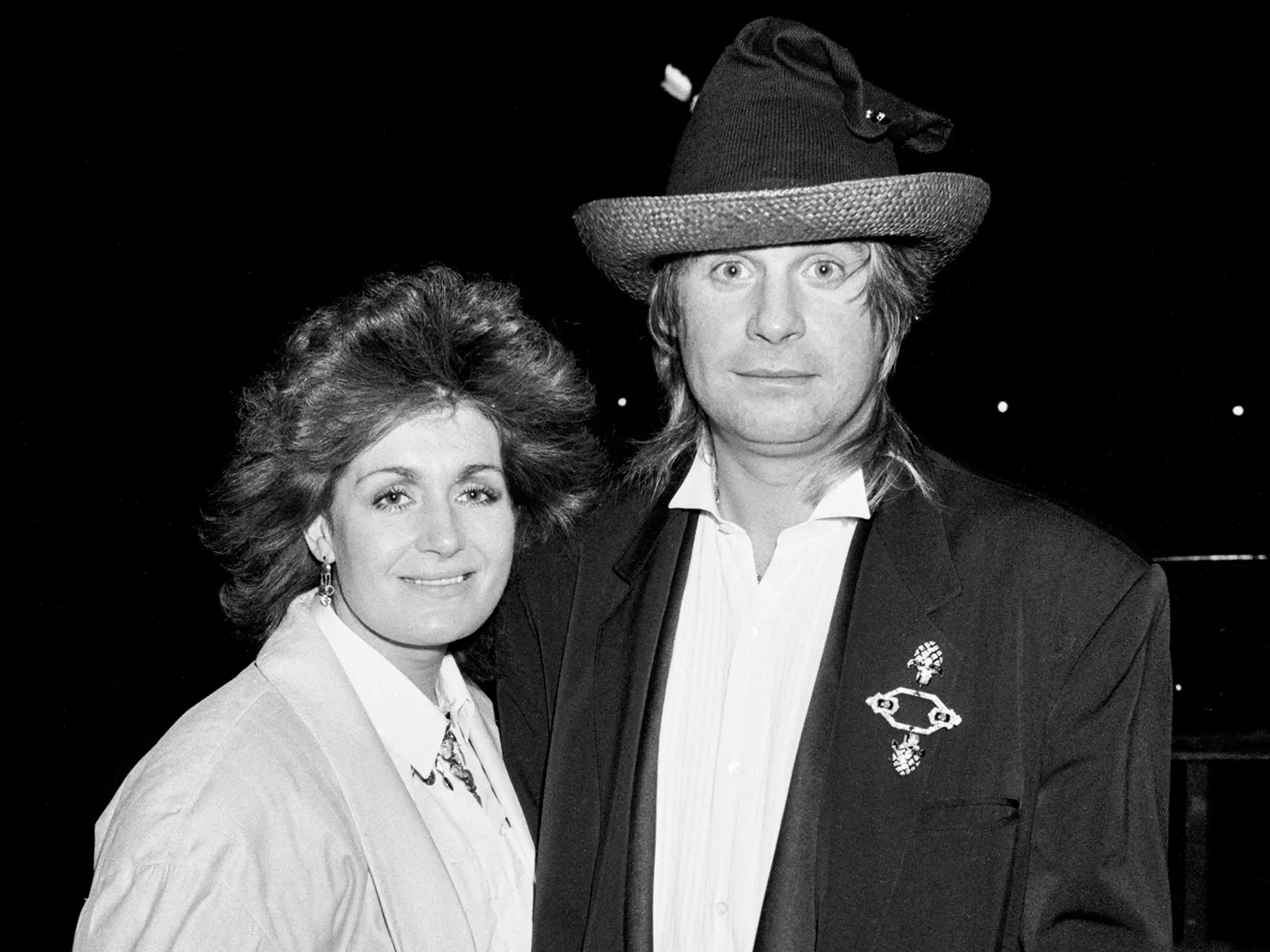 Ozzy Osbourne and Sharon Osbourne in 1985.