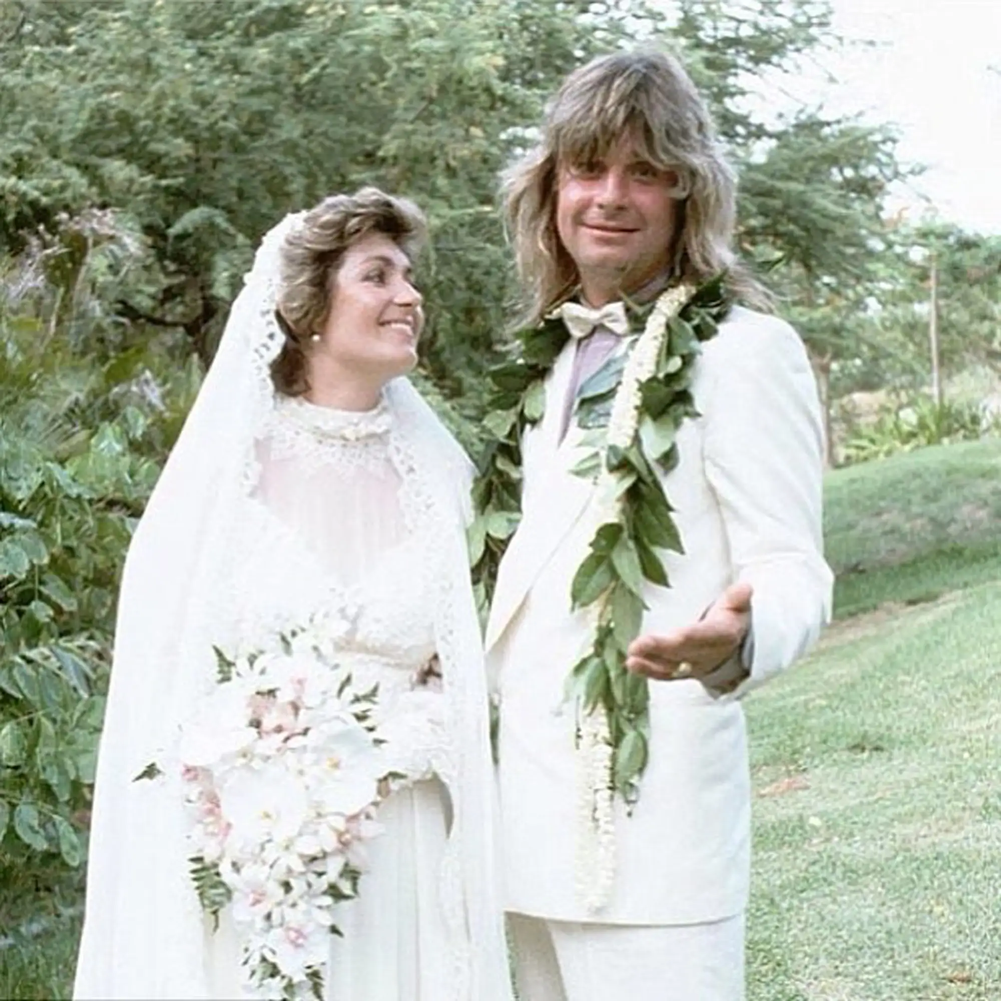 Ozzy and Sharon Osbourne on their wedding day.