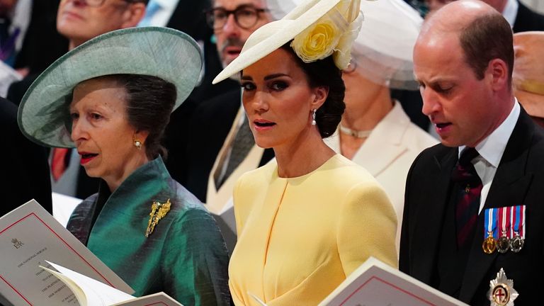 Who was at the Queen's Jubilee service of thanksgiving? Royal Family joined by Harry, Meghan and politicians past and present | UK News | Sky News