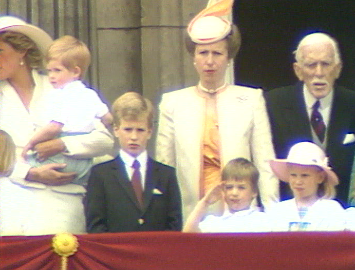  Little Prince William, four, couldn't keep still at Trooping the Colour in 1987