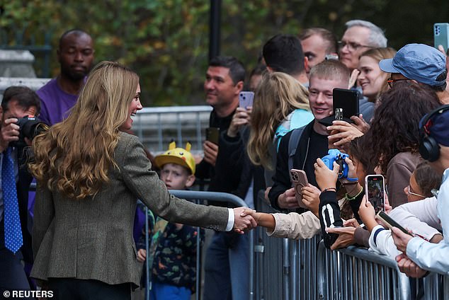Later on, the Princess greeted excited crowds who had arrived for a day at the museum