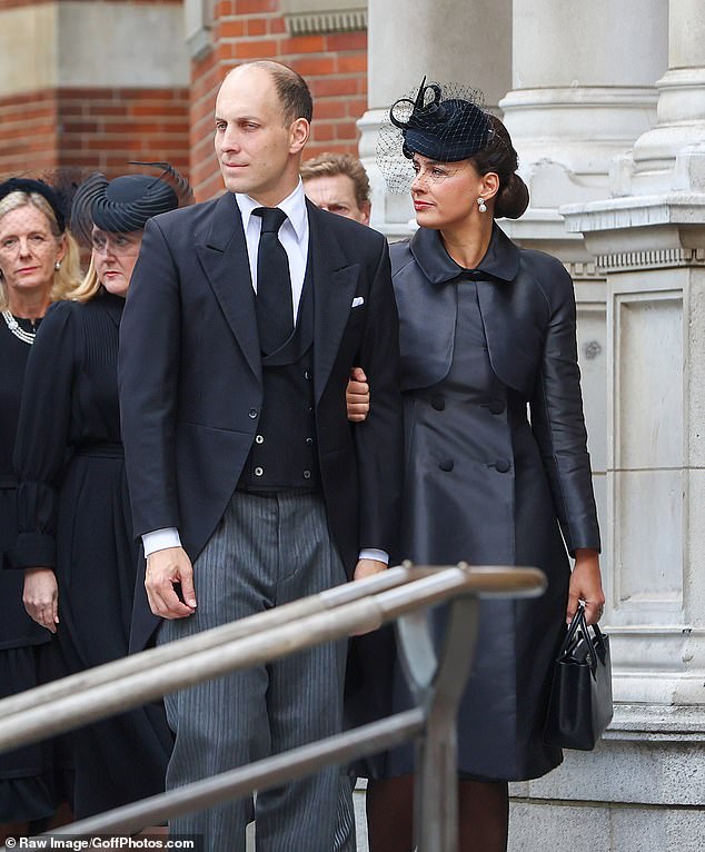 Lord Frederick Windsor and Sophie Winkleman arrive at Westminster Cathedral today