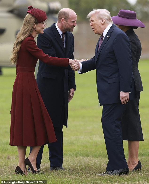 The Prince and Princess of Wales receive Donald Trump and Melania Trump in Windsor