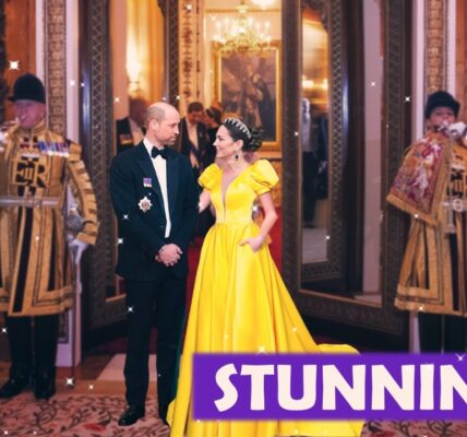 OMG!! Princess Catherine BOLD In Breathtaking Yellow Gown And Queen’s Vladimir Tiara at Buckingham Palace Dinner