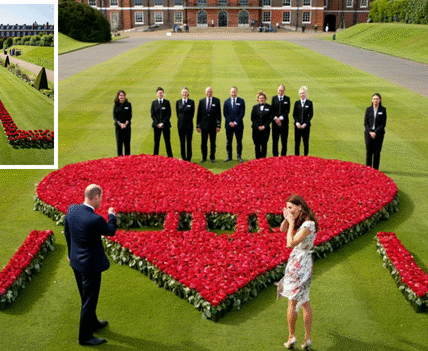 Royal Romance Gone Wrong? Insiders at Kensington Palace have spilled the petals — Prince William planned a secret surprise for Kate! He arranged hundreds of roses in the garden to spell out a heartfelt message: “I ❤️ U.”  But fate (and perhaps a mischievous gust of wind) had other plans… the roses ended up spelling “OIL.” Witnesses say Kate laughed for twenty minutes straight, calling it “the sweetest royal typo in history.” Even the palace staff couldn’t keep a straight face — some are already dubbing it the “Garden of Giggles”