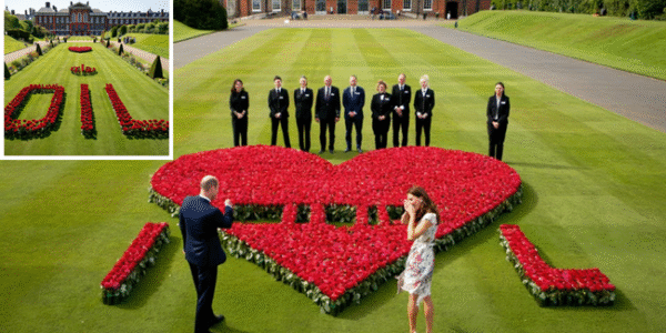 Royal Romance Gone Wrong? Insiders at Kensington Palace have spilled the petals — Prince William planned a secret surprise for Kate! He arranged hundreds of roses in the garden to spell out a heartfelt message: “I ❤️ U.”  But fate (and perhaps a mischievous gust of wind) had other plans… the roses ended up spelling “OIL.” Witnesses say Kate laughed for twenty minutes straight, calling it “the sweetest royal typo in history.” Even the palace staff couldn’t keep a straight face — some are already dubbing it the “Garden of Giggles” Royal Romance Gone Wrong? Insiders at Kensington Palace have spilled the petals — Prince William planned a secret surprise for Kate! He arranged hundreds of roses in the garden to spell out a heartfelt message: “I ❤️ U.”  But fate (and perhaps a mischievous gust of wind) had other plans… the roses ended up spelling “OIL.” Witnesses say Kate laughed for twenty minutes straight, calling it “the sweetest royal typo in history.” Even the palace staff couldn’t keep a straight face — some are already dubbing it the “Garden of Giggles”