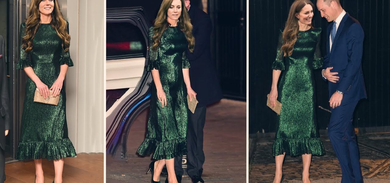 Fans Go Wild! Princess Catherine SPOTTED In Sparkling Emerald Dress ForDate Night With William – Leaked Sweet Moments Go Viral and Capture Hearts