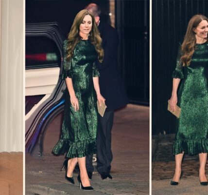 Fans Go Wild! Princess Catherine SPOTTED In Sparkling Emerald Dress ForDate Night With William – Leaked Sweet Moments Go Viral and Capture Hearts