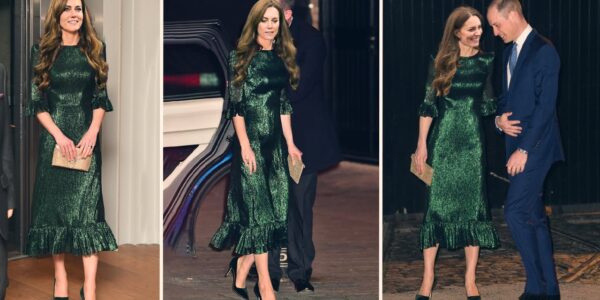 Fans Go Wild! Princess Catherine SPOTTED In Sparkling Emerald Dress ForDate Night With William – Leaked Sweet Moments Go Viral and Capture Hearts