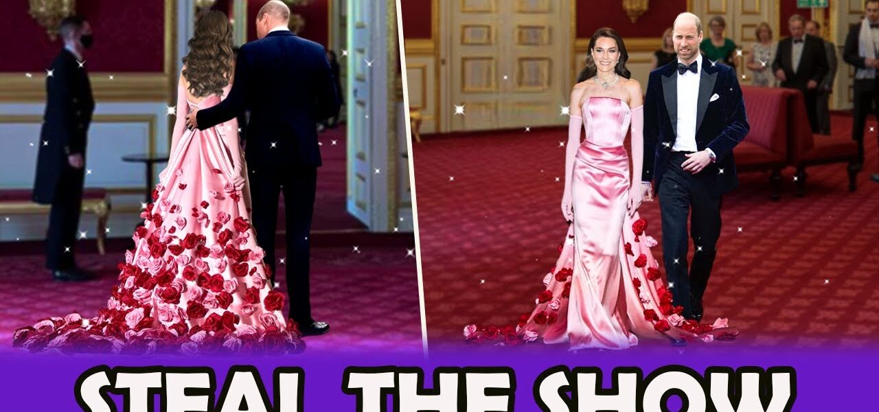 OMG! Princess Catherine BOLD in Glamorous Pink Gown and Queen’s Pearl Necklace at Palace Dinner – William Can’t Take His Eyes Off Her!