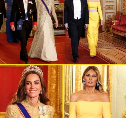 OMG! Princess Catherine and Melania Trump STUN In Glittering Gold Gowns for a State Banquet at Windsor Castle – SH0CKING Messages Through Their Stunning Outfits Leave The World SPEECHLESS