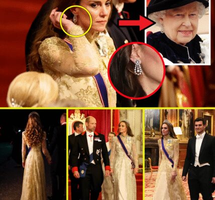 OMG! Princess Catherine Steals All Eyes In Glimmering Gold Gown As She DEBUTS SPECIAL Gift from the Late Queen For the State Dinner at Windsor Castle