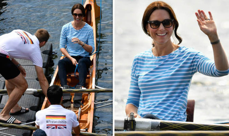 Kate smiles after losing in boat race to Prince William during Germany  visit | Royal | News | Express.co.uk