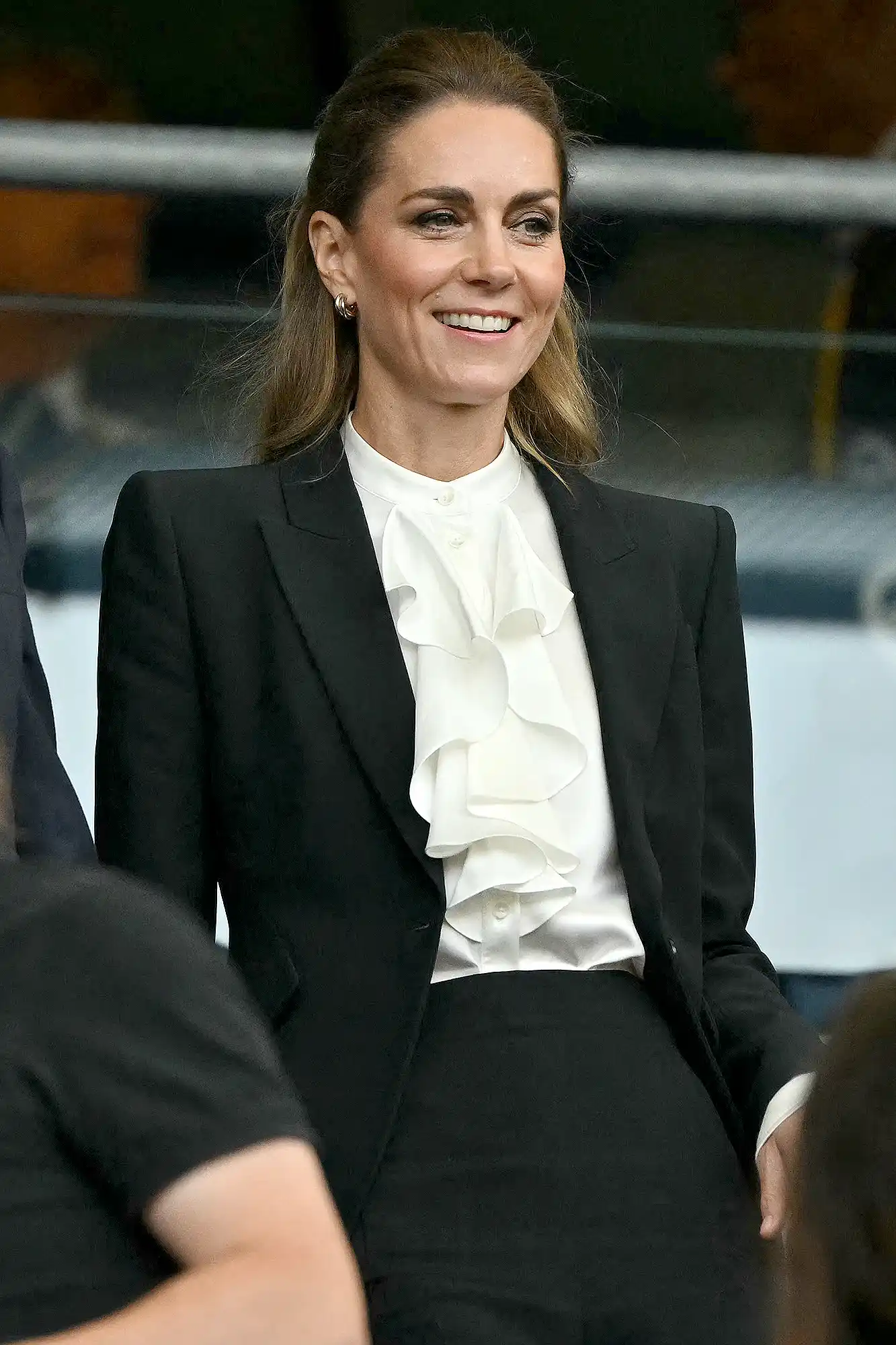 Britain's Catherine, Princess of Wales attends the Women's Rugby World Cup pool A match between England and Australia at Brighton & Hove Albion Stadium, Brighton, southeast England, on September 6, 2025. 