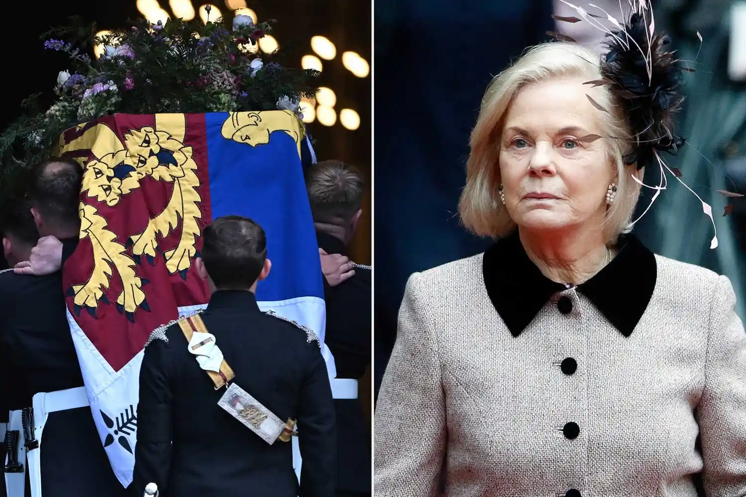 the Duchess of Kent arrives at Westminster Cathedral in central London, ahead of her funeral. Picture date: Monday September 15, 2025; Katharine, Duchess of Kent attends the wedding of Edward van Cutsem and Lady Tamara Grosvenor at Chester Cathedral on November 6, 2004