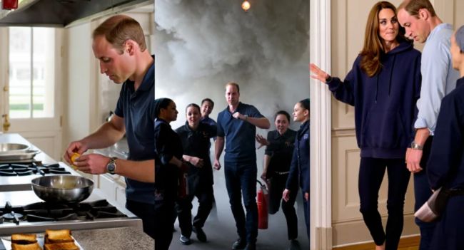 ROYAL KITCHEN CHRONICLES! Palace sources are buzzing with the sweetest (and funniest!) royal mishap yet… Prince William tried to surprise Kate with breakfast in bed — but instead served up a cloud of smoke and chaos in the palace kitchen! Witnesses say the future King’s “master chef moment” quickly turned into a comedy show, with alarms blaring and staff scrambling. Then in walks Kate, casually rocking William’s oversized hoodie, surveying the mess with a smirk. Her verdict? “This is why you should stick to cereal.” Romantic? Absolutely. Edible? Well… let’s just say the toast may have been a little extra crispy